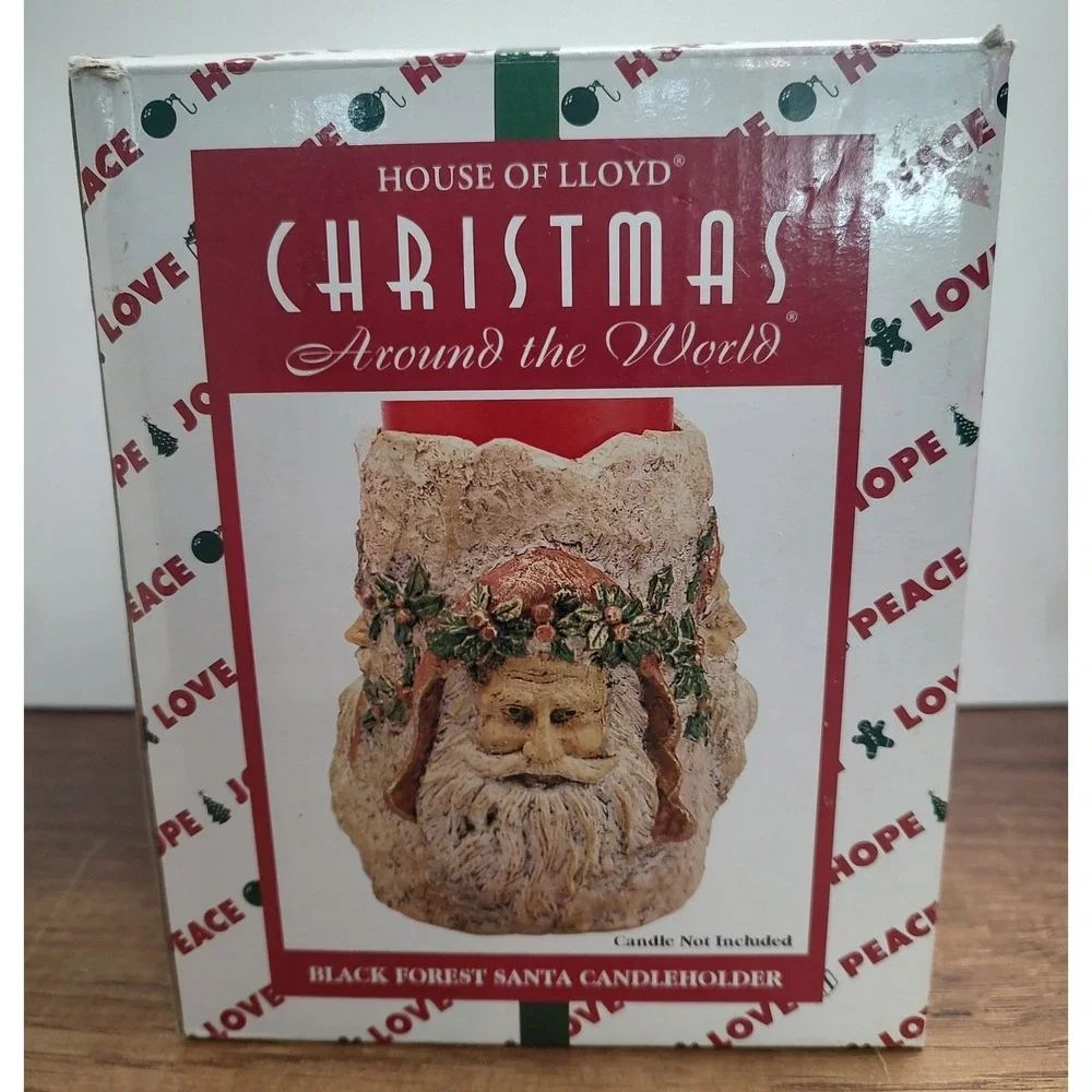 VTG Christmas Around the World House of Lloyd Black Forest Santa Candle Holder